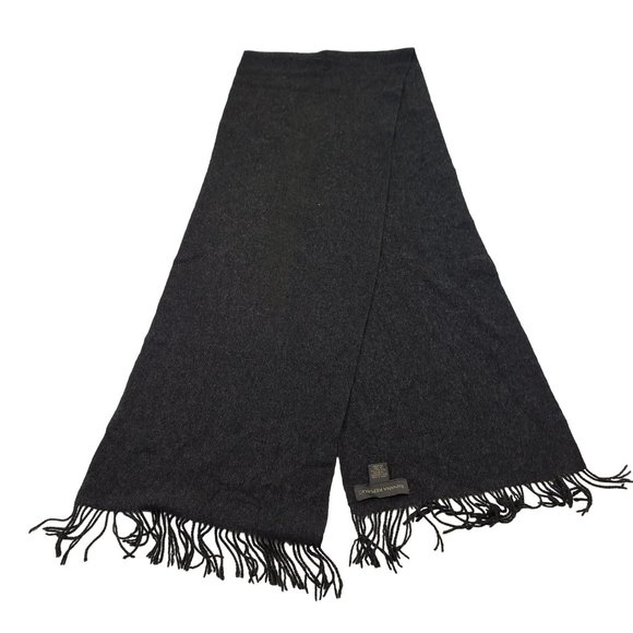 Banana Republic Accessories - Banana Republic Heather Gray Cashmere & Silk Blend Fringe Scarf